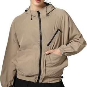 Women Winter Stylish Wind Cheater Hooded Sports Zipper