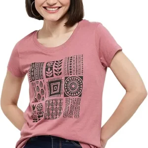 Regular Fit Women Printed Round Neck T-Shirt