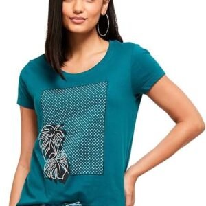 Regular Fit Women Printed Round Neck T-Shirt